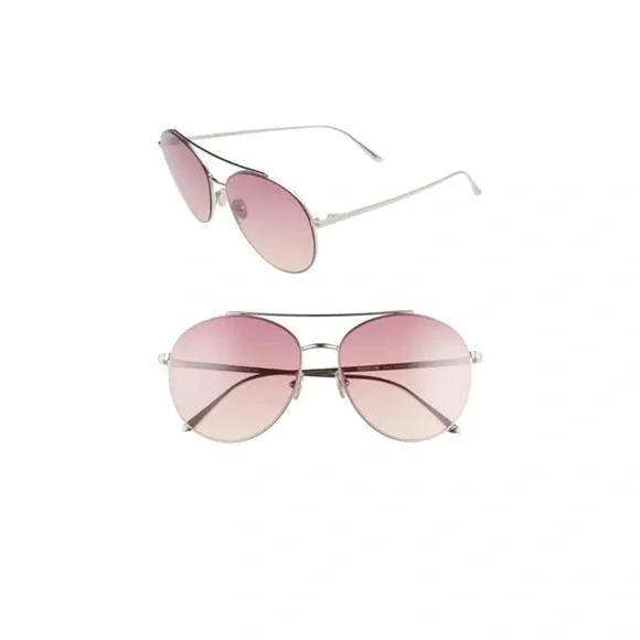 Tom Ford Cleo 59mm round aviator sunglasses Tom Ford Cleo TF757 01C Black Metal Round Aviator Sunglasses  main image 2
